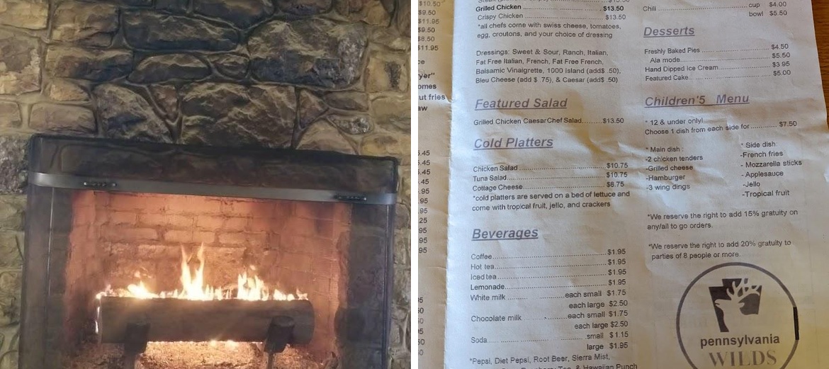 Restless Oaks Restaurant Menu