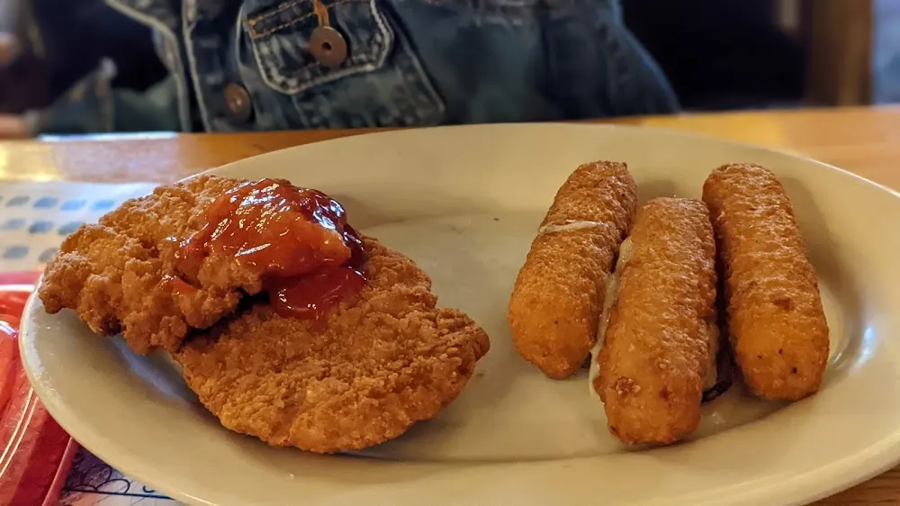 Chicken Tenders with Mozzarella Sticks